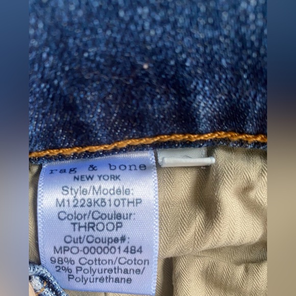 Men’s rag and bone fit 2 slim jean size 30 - Picture 4 of 6